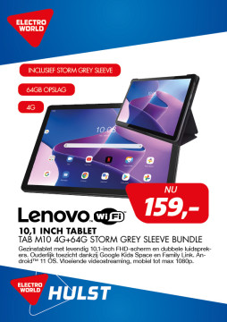 Lenovo 10 inch tablet met Sleeve 159,-