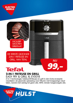 Tefal 2-in-1 friteuse en grill 99,-