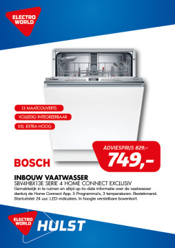 Bosch SBV4HBX13E Serie 4 Home Connect EXCLUSIV