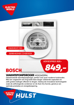 Bosch Warmtepompdroger WQG245D9NL