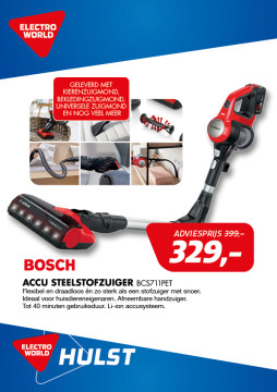 Bosch Accu steelstofzuiger  BCS711PET 30