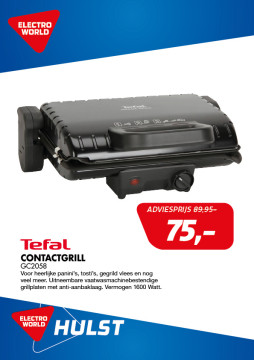 Tefal Contactgrill 75,-