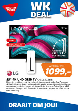 LG 55 inch 4K UHD OLED TV OLED55C56LB