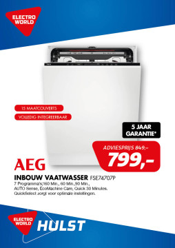 AEG INBOUW VAATWASSER FSE74707P
