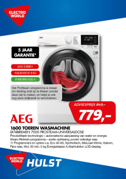 AEG Wasautomaat LR74BREMEN 7000 ProSteam-UniversalDose