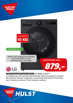 LG Warmtepompdroger RT10X8B AI Dry