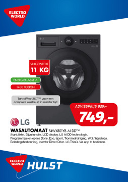 LG WASAUTOMAAT F4WX801YB AI DD