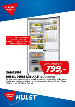 Samsung DUBBEL-DEURS KOELKAST RB34C705CS9/EF