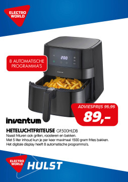 Inventum Heteluchtfriteuse GF500HLDB