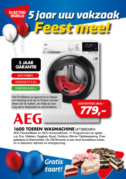 AEG 1600 Toeren Wasmachine LR73BREMEN