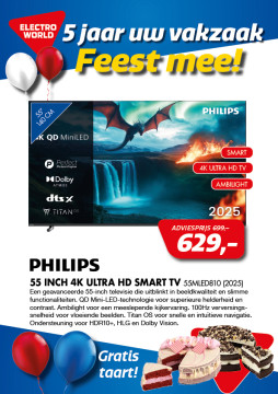 Philips 55 inch 4K Ultra HD SMART TV 55MLED810
